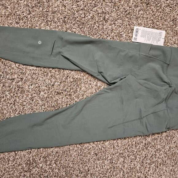 Lululemon Wunder Train High-Rise Tight Pockets 25" NWT Size 10 Grey Eucalyptus - Picture 3 of 4